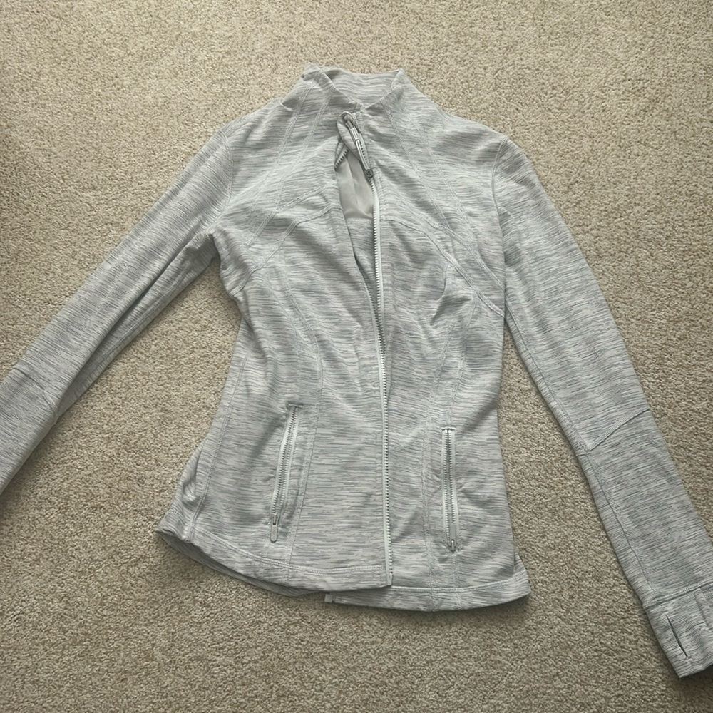 COPY - Define jacket in gray and white. Size 8. Minimal wear